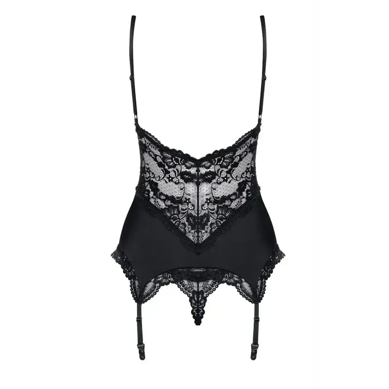 Corset guépière femme noir 810
