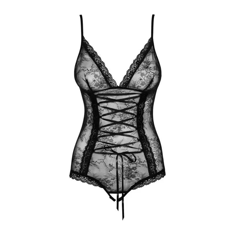 Body transparent classique noir Slevika